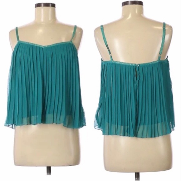 Roxy Tops - ROXY Mermaid Teal ACCORDIAN Babydoll TOP NWOT M